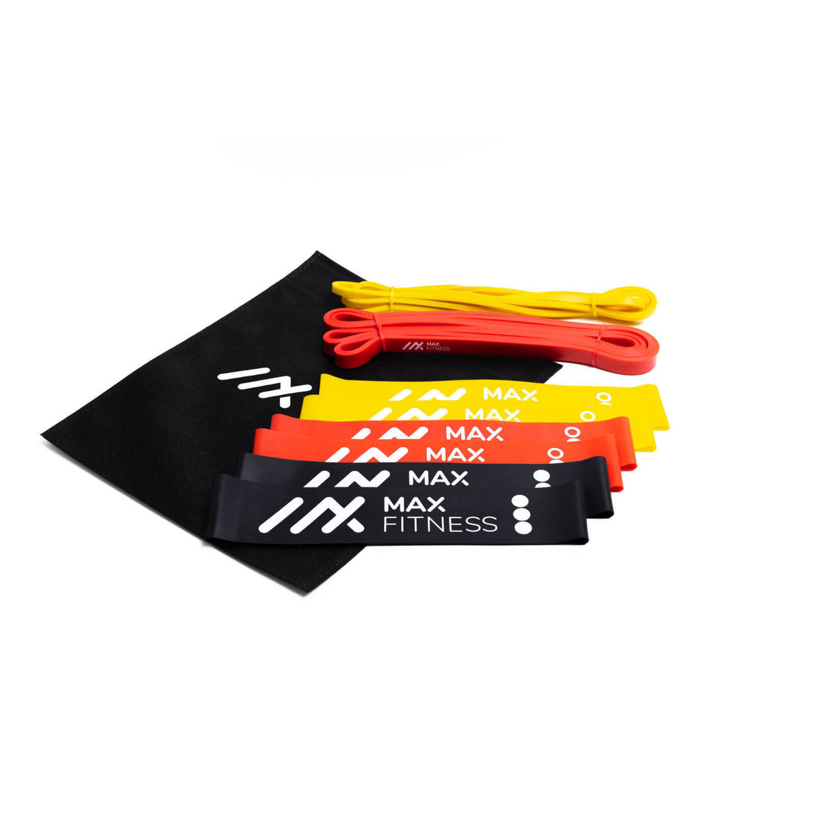 Set bestehend aus 8 Fitnessbändern (Loop) inkl. Tasche